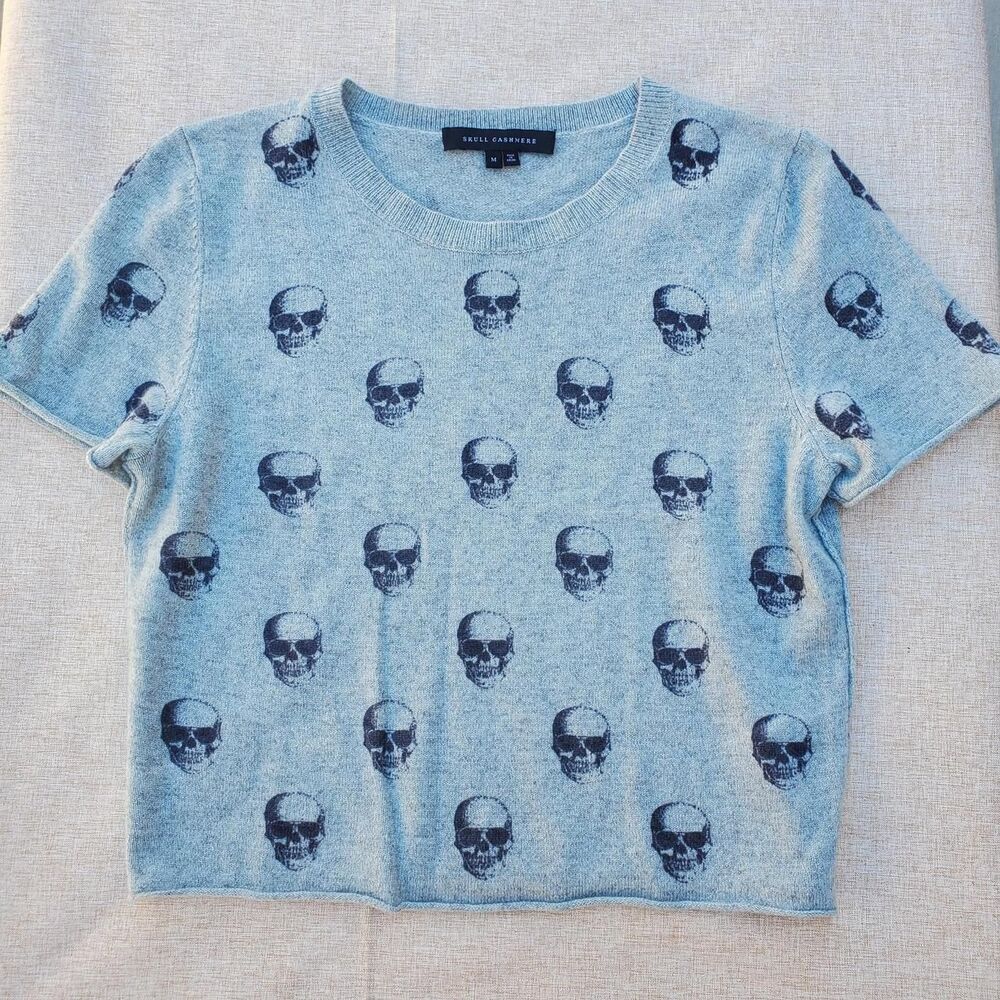 360-cashmere Women's Blue and Grey Jumper